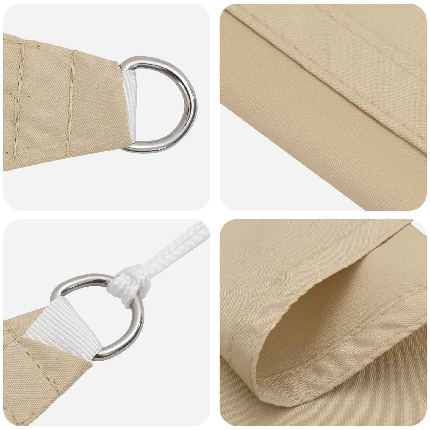 Solskygge sejl Beige 6 x 2,5 m 100% polyester Oxford