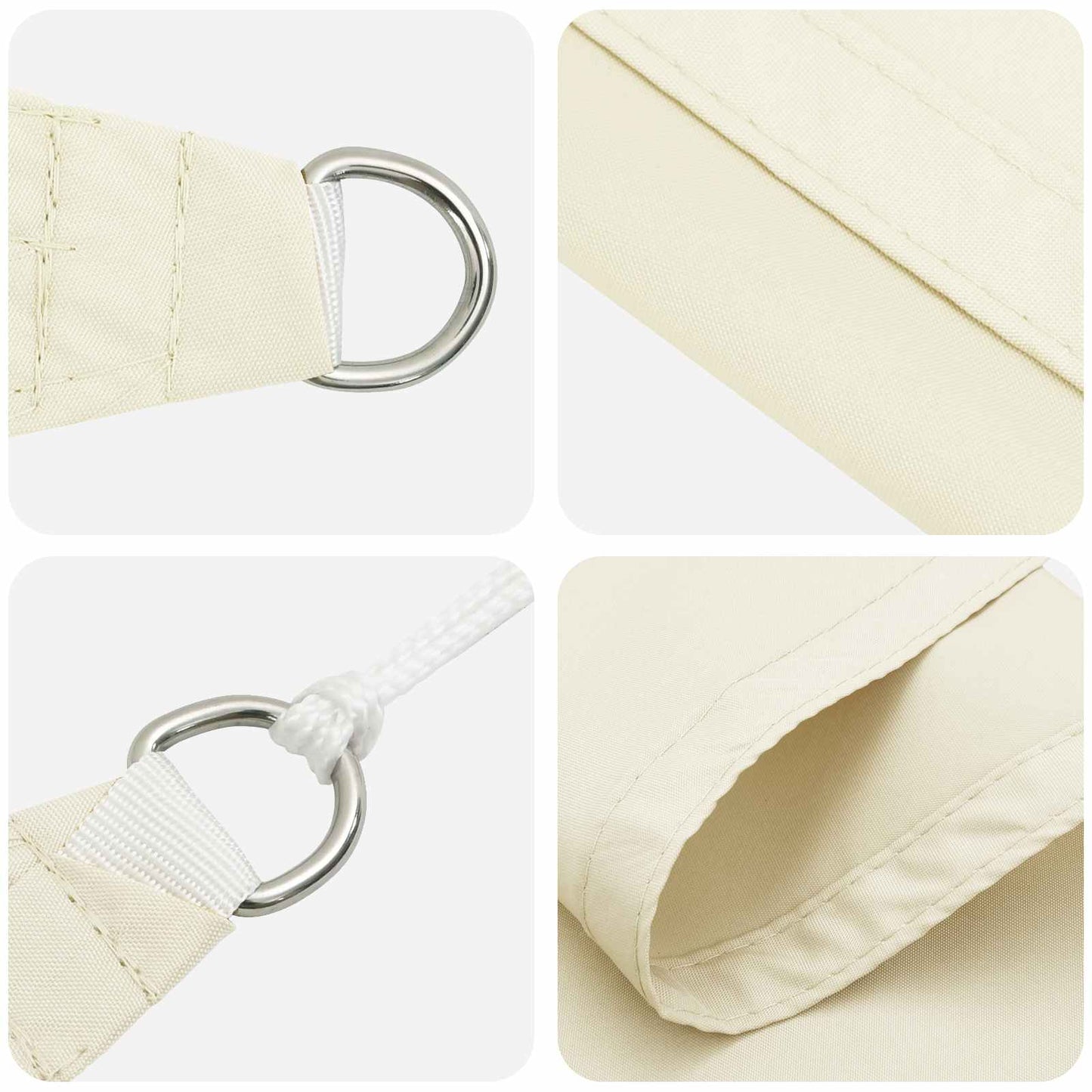 Solskygge sejl Cremefarvet 6 x 2,5 m 100% polyester Oxford