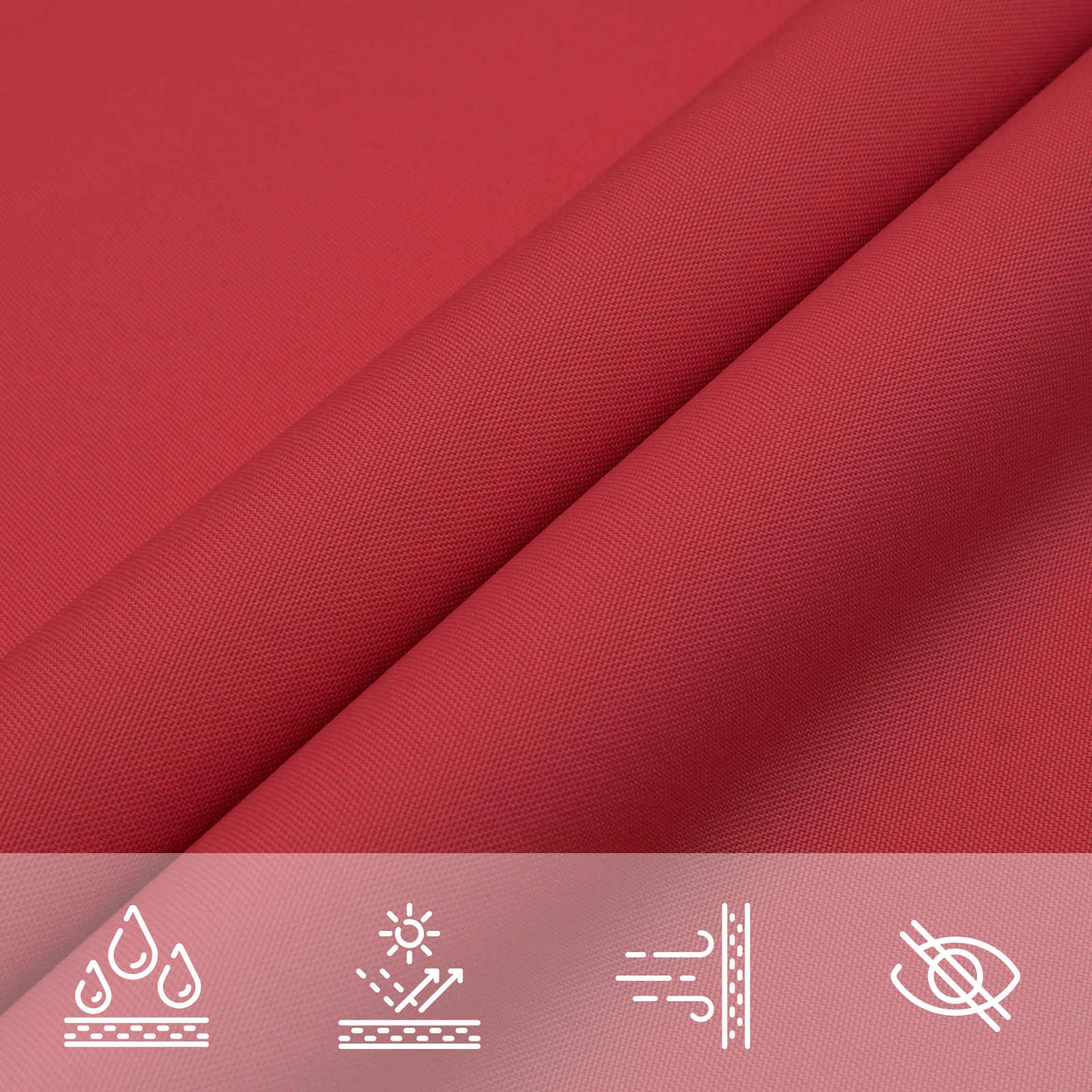 Solskygge sejl Rød 6 x 2 m 100% polyester Oxford