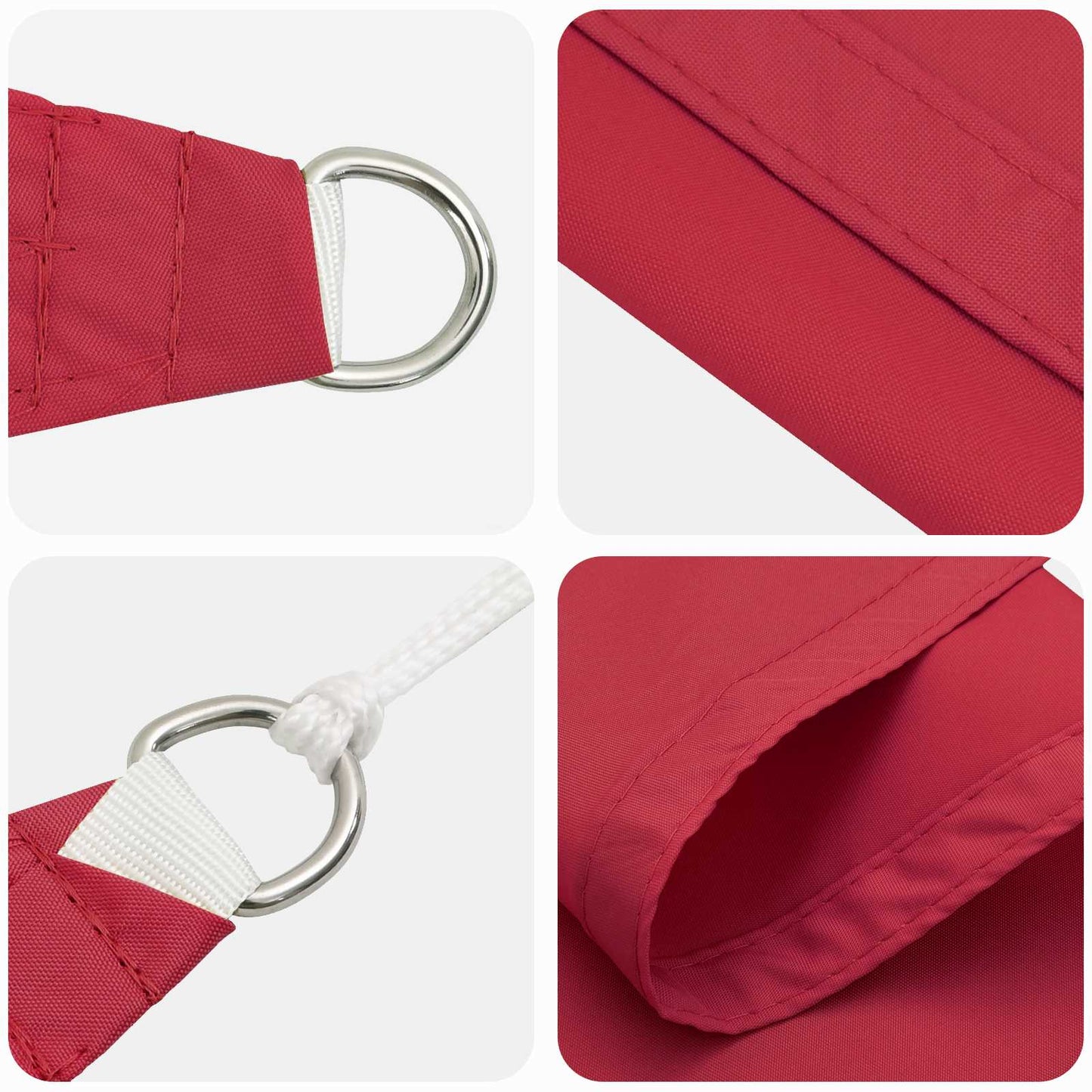 Solskygge sejl Rød 6 x 2,5 m 100% polyester Oxford