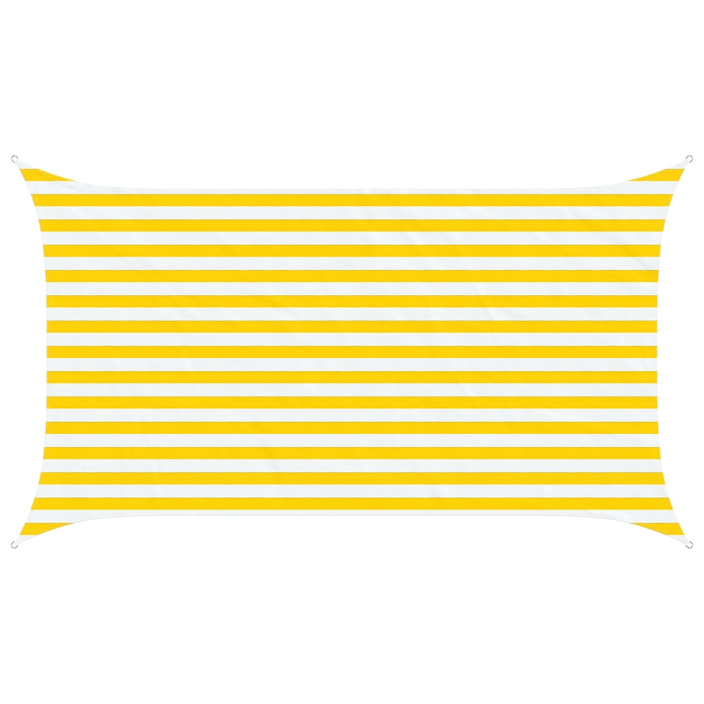 Solskygge sejl Gul og Hvid 3,5 x 2 m 100% polyester Oxford