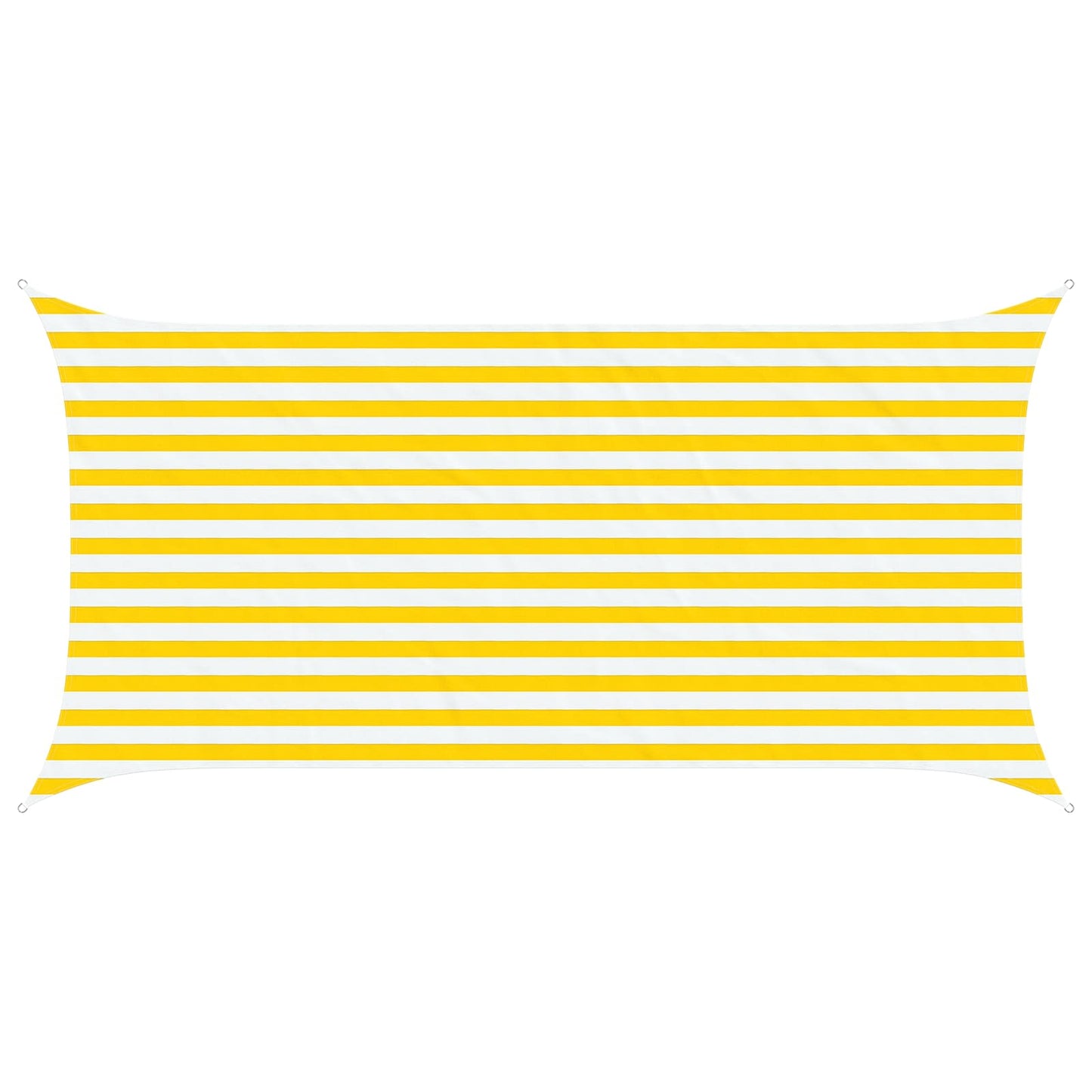 Solskygge sejl Gul og Hvid 4 x 2 m 100% polyester Oxford