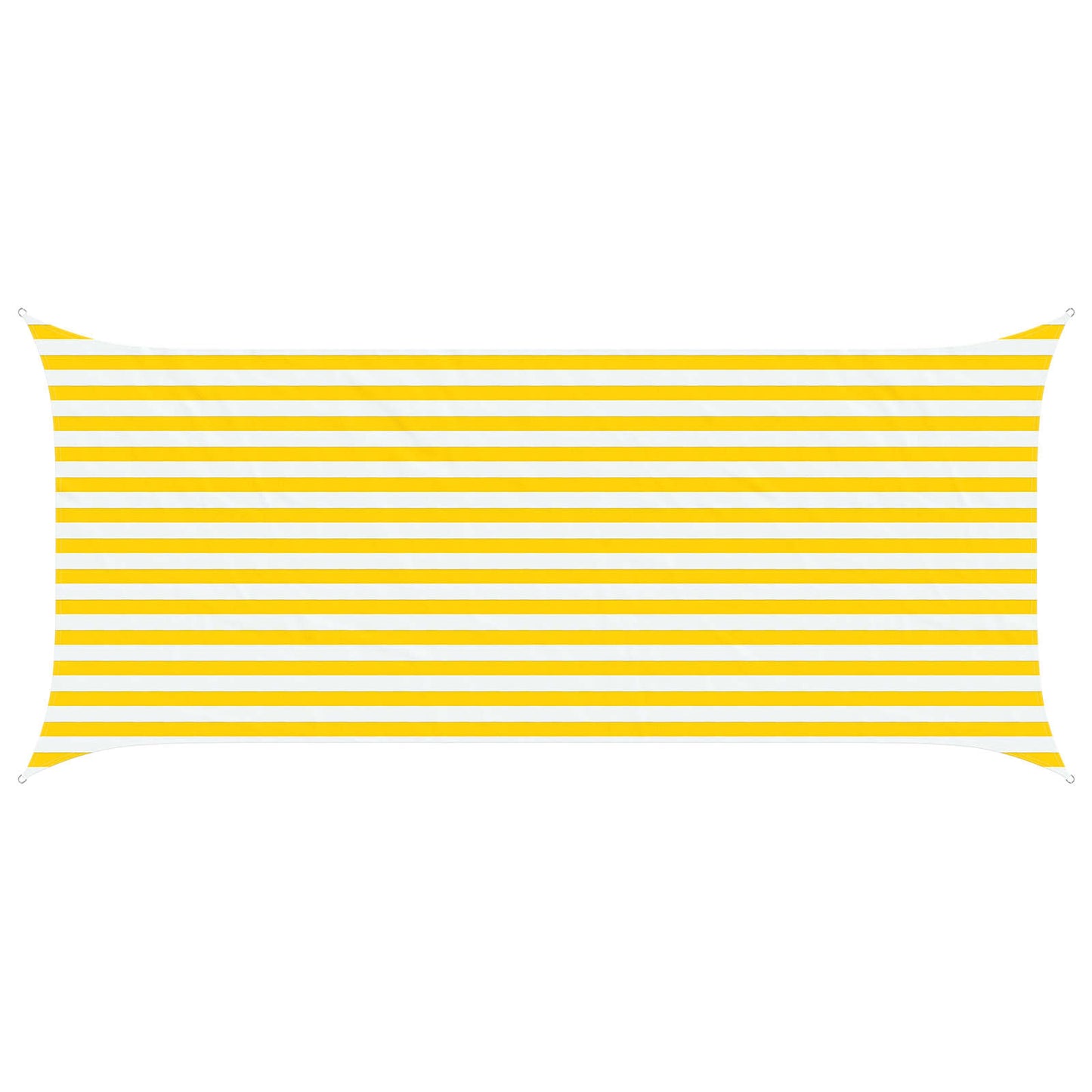 Solskygge sejl Gul og Hvid 4,5 x 2 m 100% polyester Oxford
