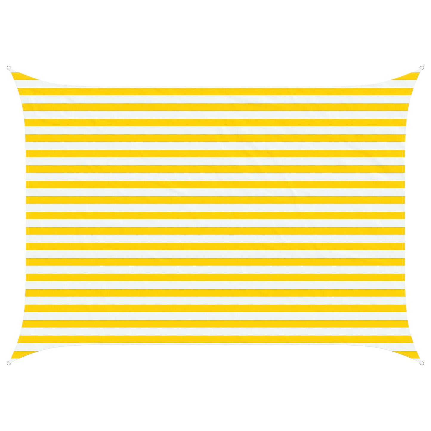 Solskygge sejl Gul og Hvid 3,5 x 2,5 m 100% polyester Oxford