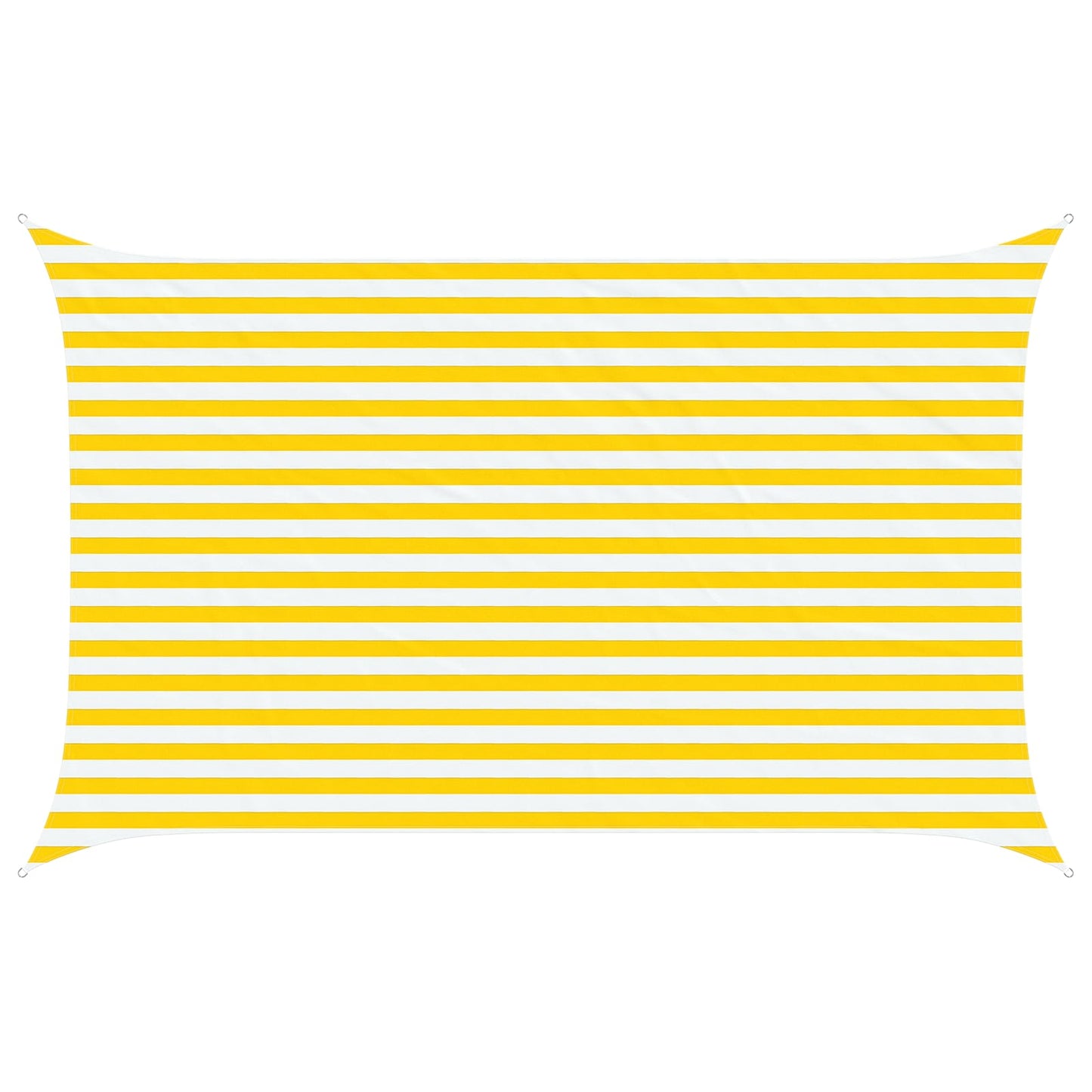 Solskygge sejl Gul og Hvid 4 x 2,5 m 100% polyester Oxford