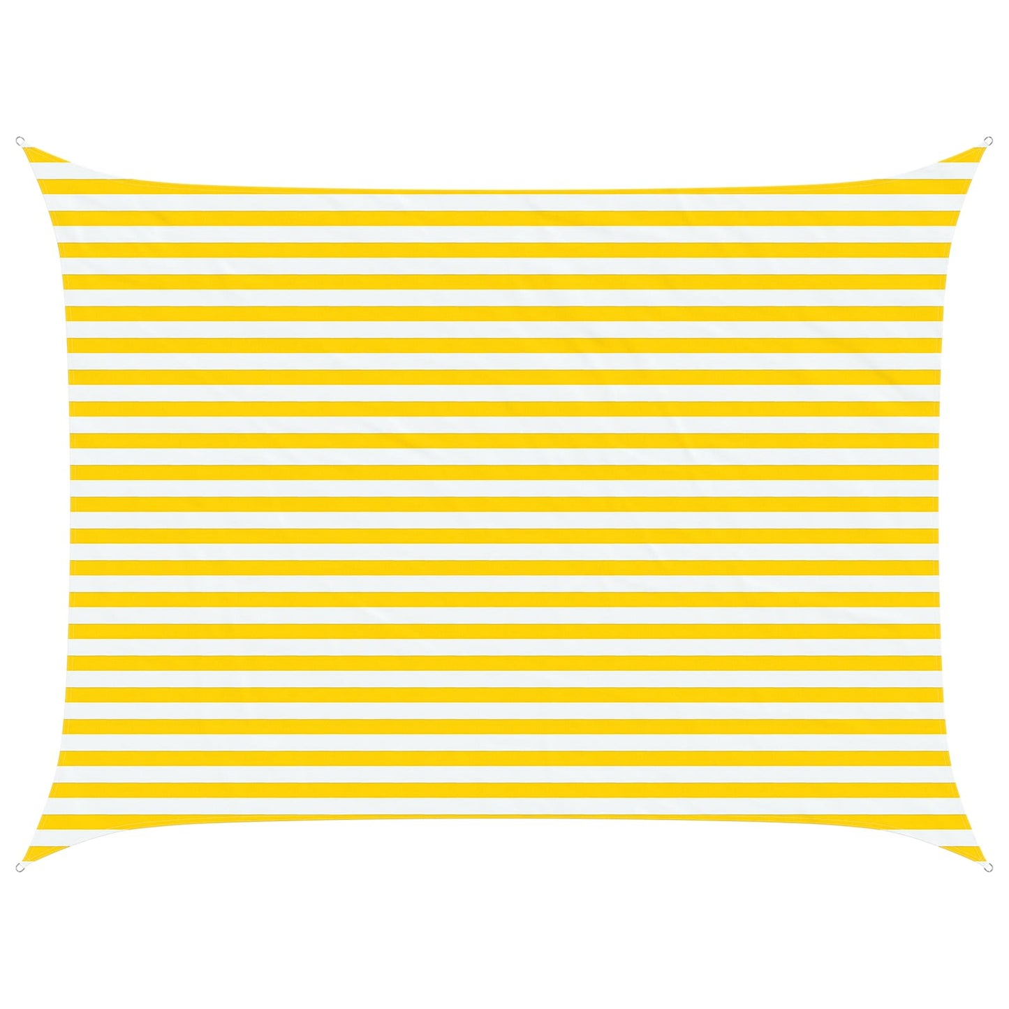 Solskygge sejl Gul og Hvid 4 × 3 m 100% polyester Oxford