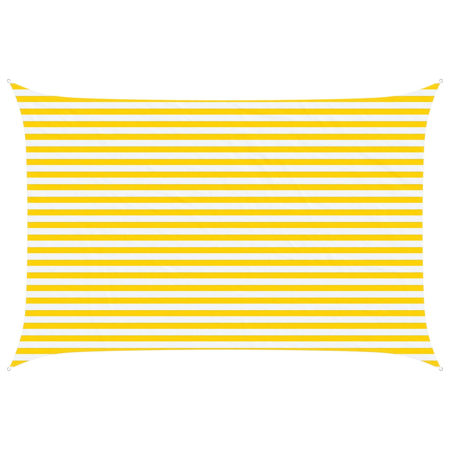 Solskygge sejl Gul og Hvid 4,5 × 3 m 100% polyester Oxford