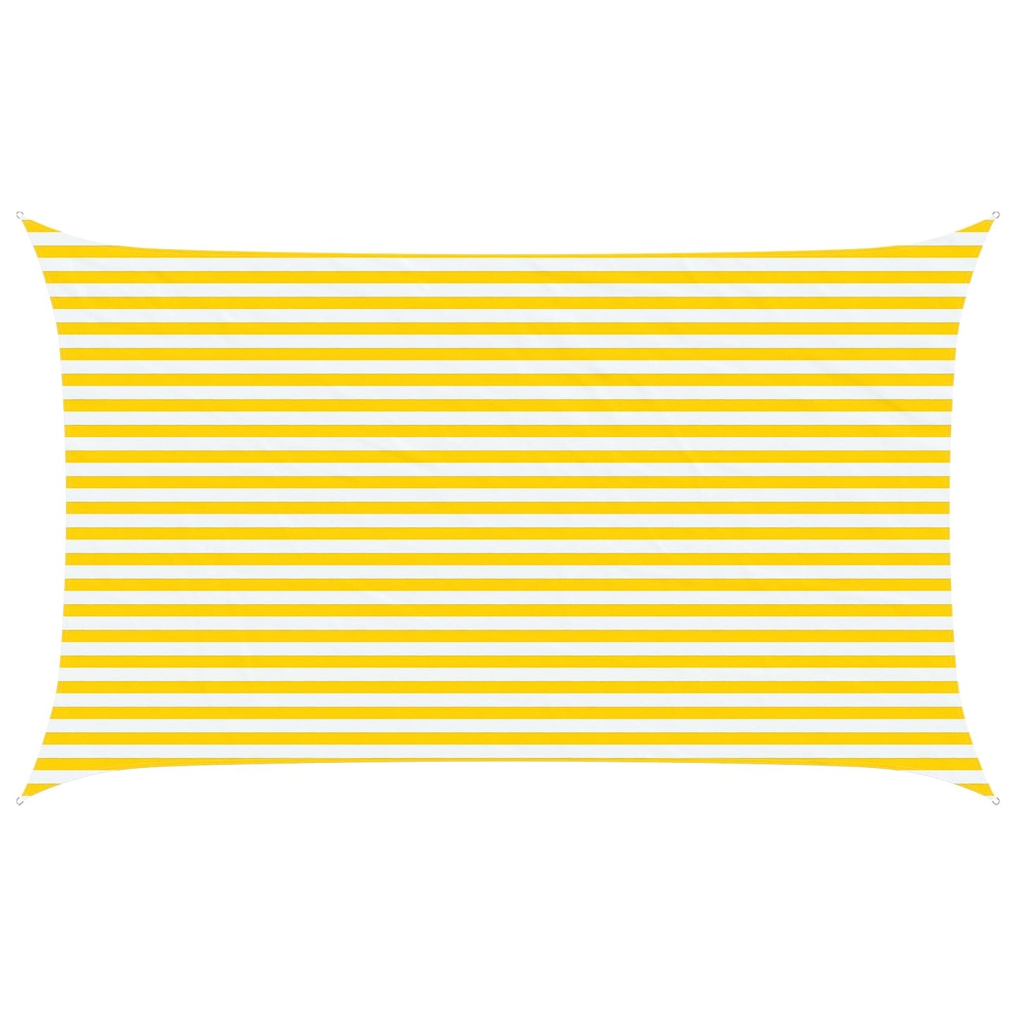 Solskygge sejl Gul og Hvid 5 x 3 m 100% polyester Oxford