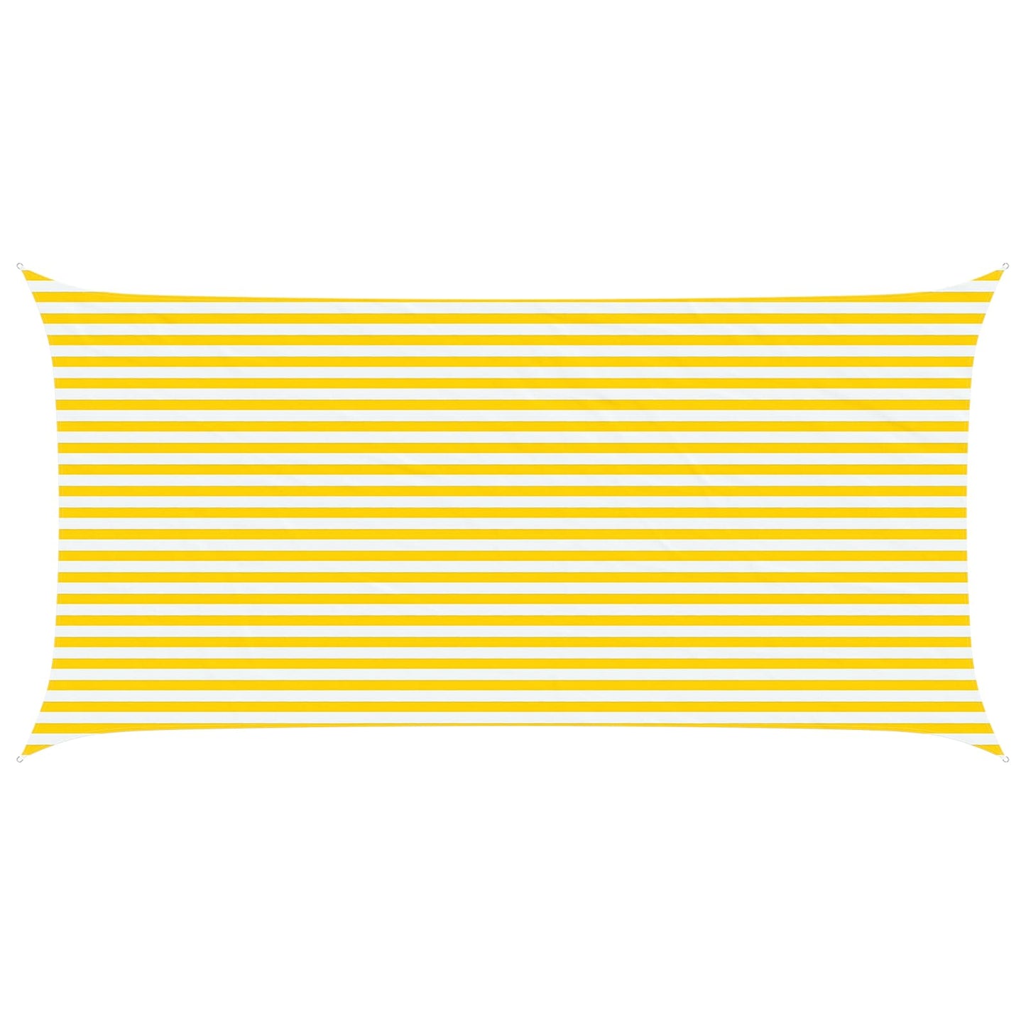 Solskygge sejl Gul og Hvid 6 x 3 m 100% polyester Oxford