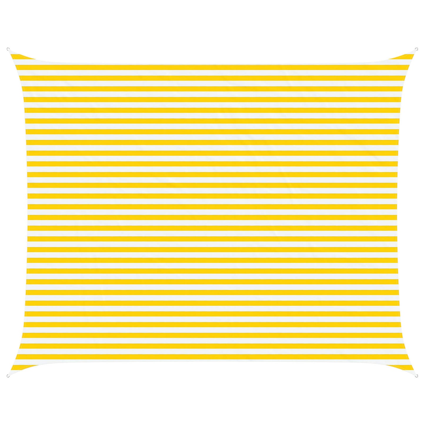 Solskygge sejl Gul og Hvid 5 x 4 m 100% polyester Oxford