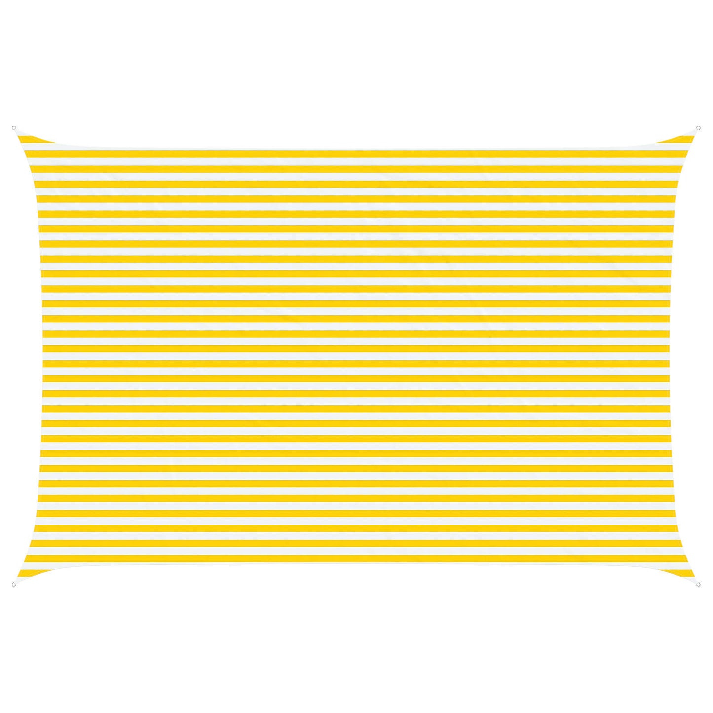 Solskygge sejl Gul og Hvid 6 x 4 m 100% polyester Oxford