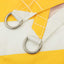 Solskygge sejl Gul og Hvid 7 x 5 m 100% polyester Oxford
