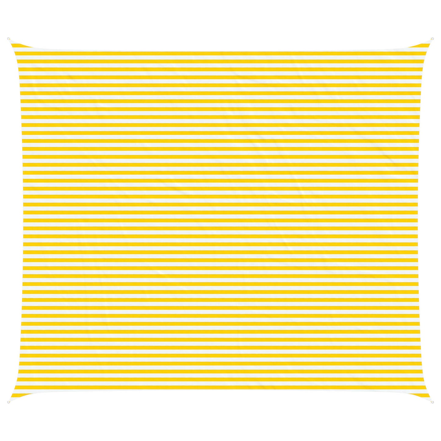 Solskygge sejl Gul og Hvid 7 x 6 m 100% polyester Oxford
