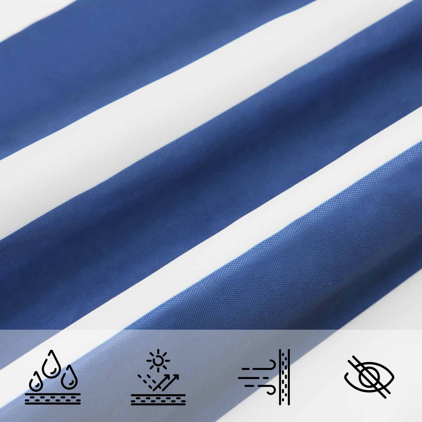 Solskygge sejl Blå og Hvid 3,5 x 2 m 100% polyester Oxford