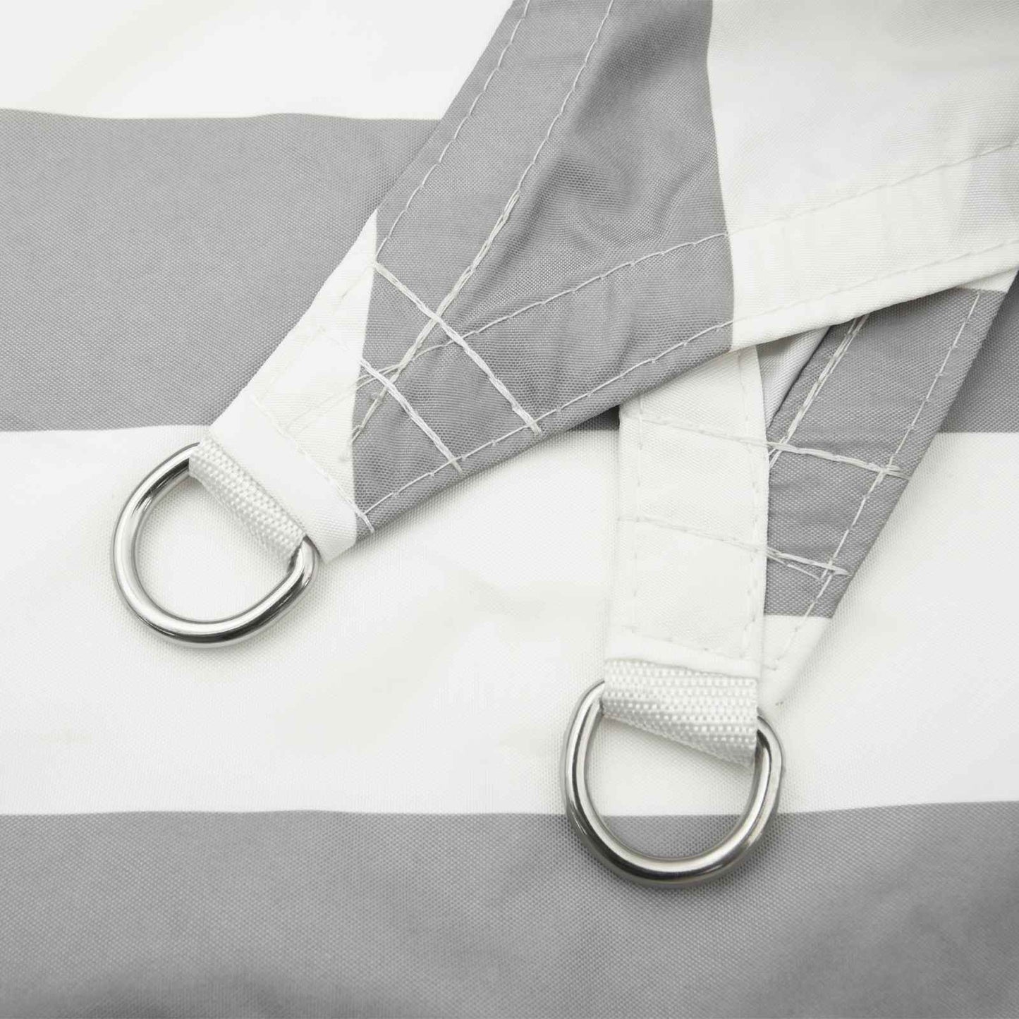 Solskygge sejl Lys Grå og Hvid 7 x 4 m 100% polyester Oxford