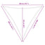Solskygge sejl Gul og Hvid 2 x 2 x 2 m 100% polyester Oxford
