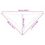 Solskygge sejl 3 x 3 x 4,24 m 100% polyester Oxford Trekantet