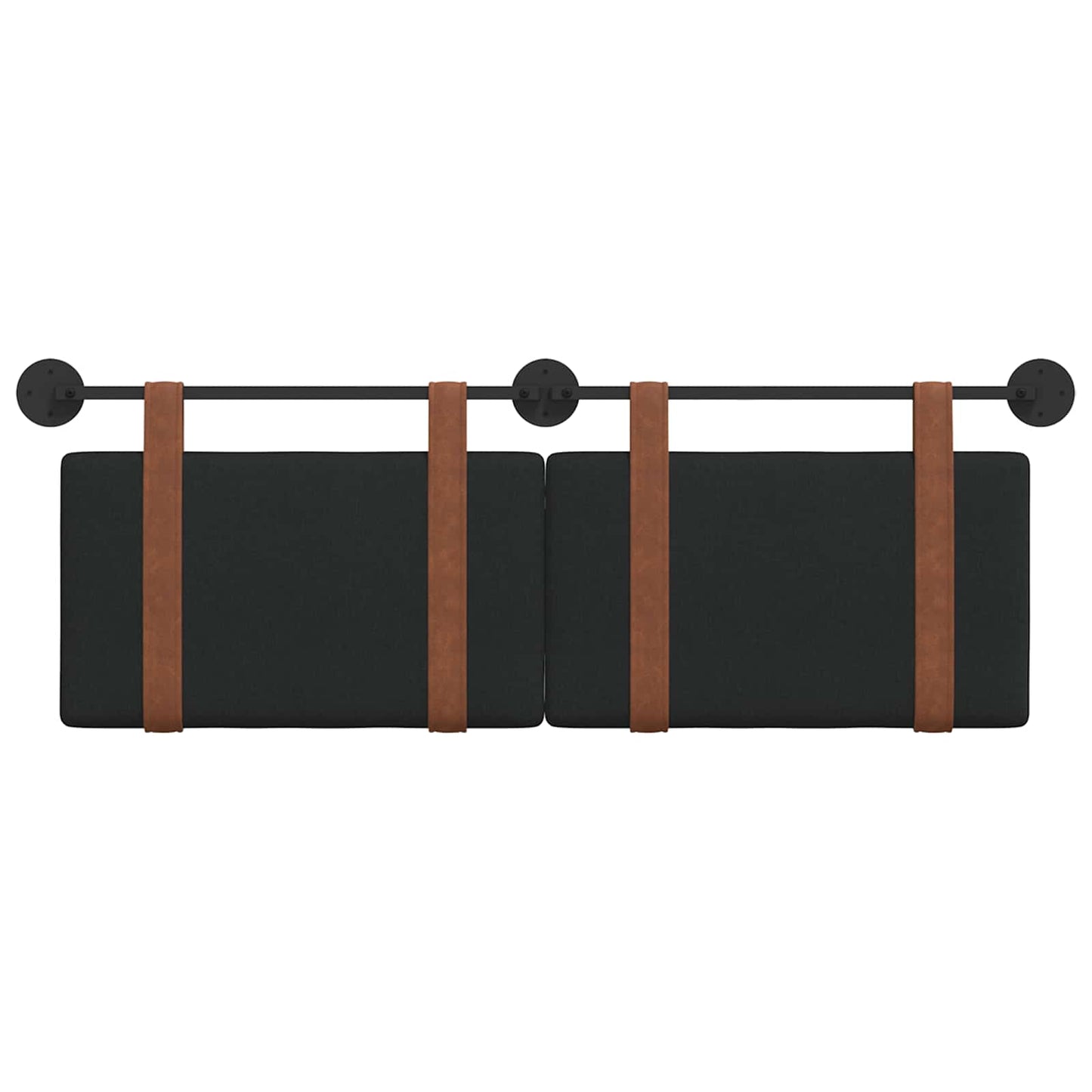 Hængende Hovedgavl Vægmonteret Sort 130 x 55 x 5 cm Antik PU
