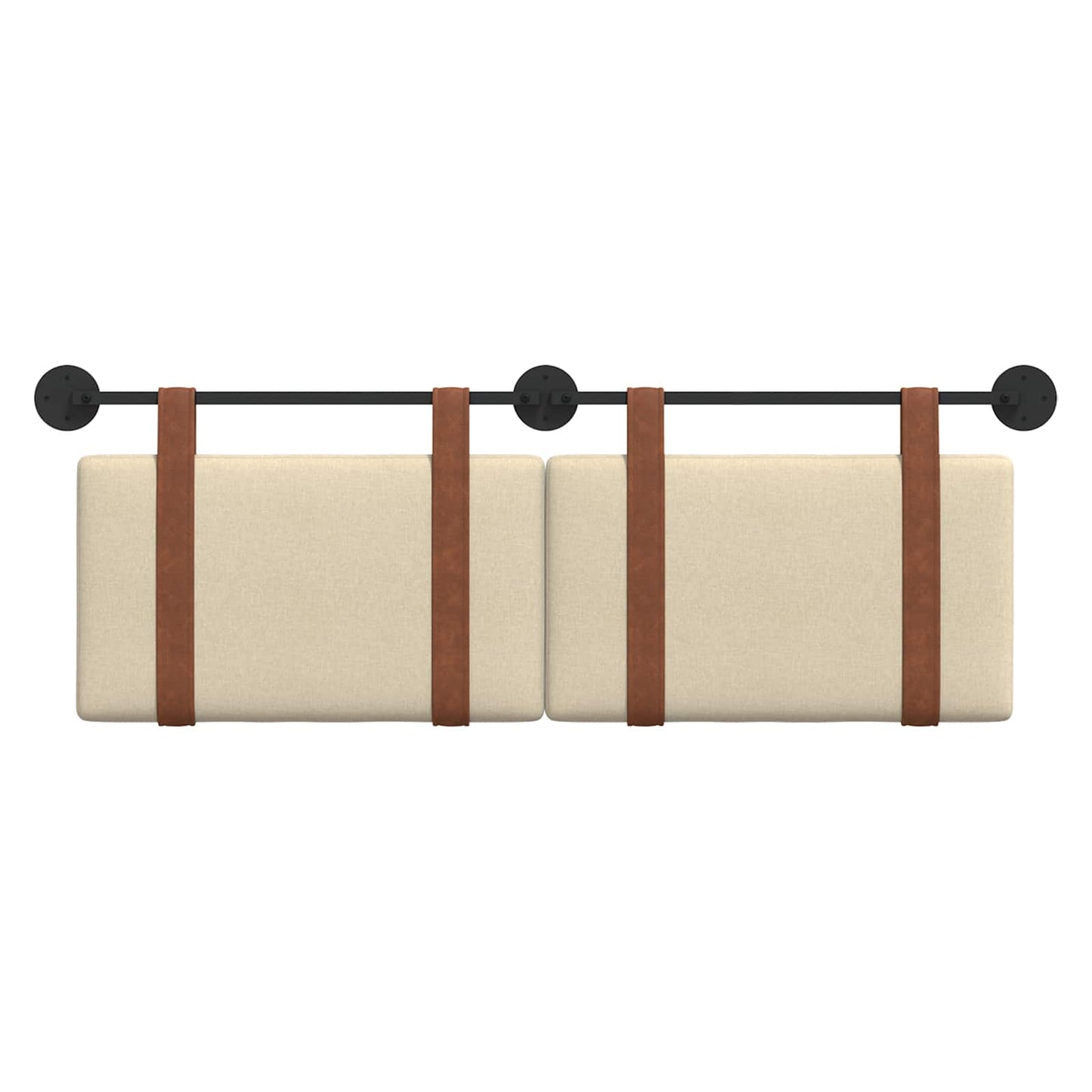 Hængende Hovedgavl Vægmonteret Creme 130 x 55 x 5 cm Antik PU