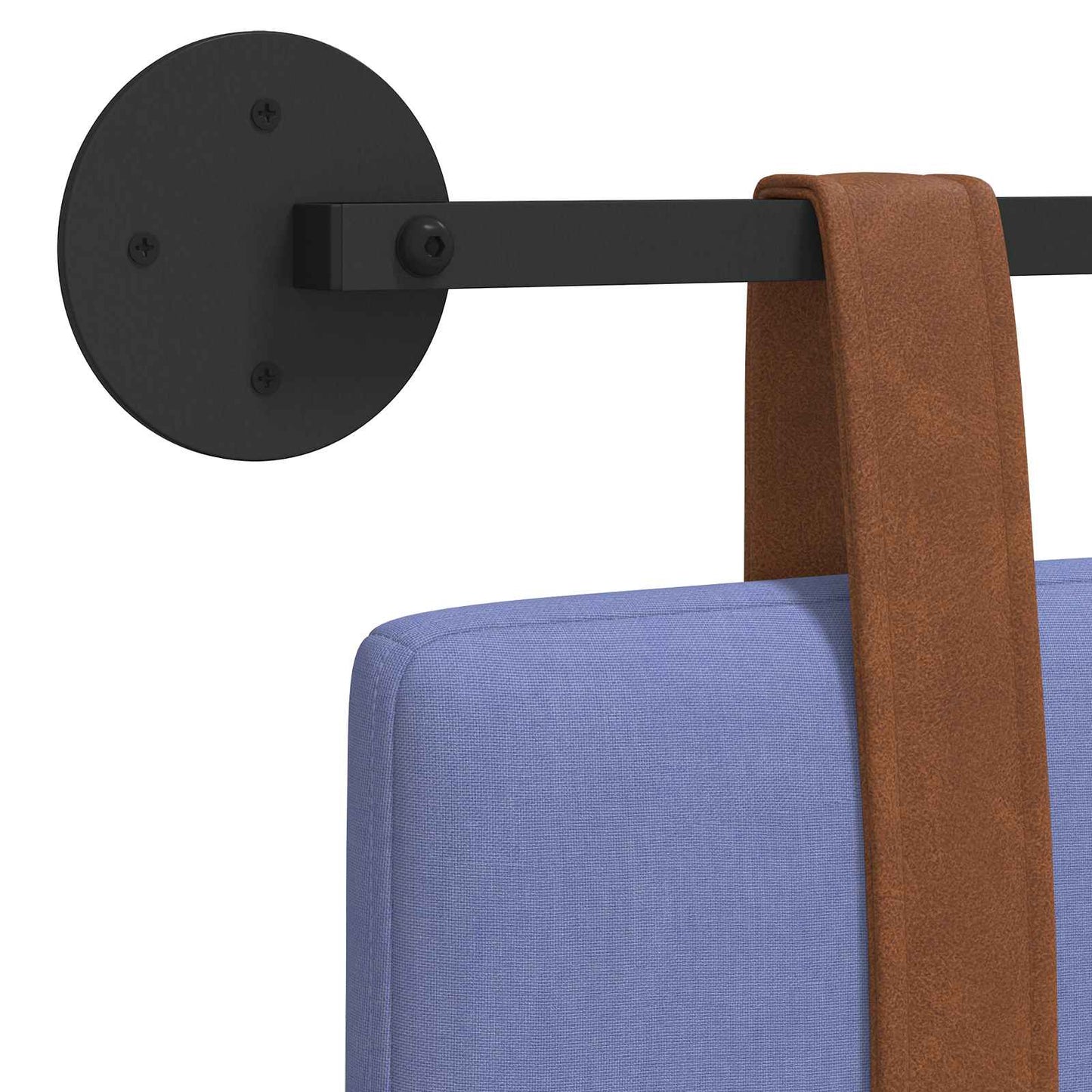 Hængende Hovedgavl Ensfarvet Jeans blå 130 x 55 x 5 cm Antik PU