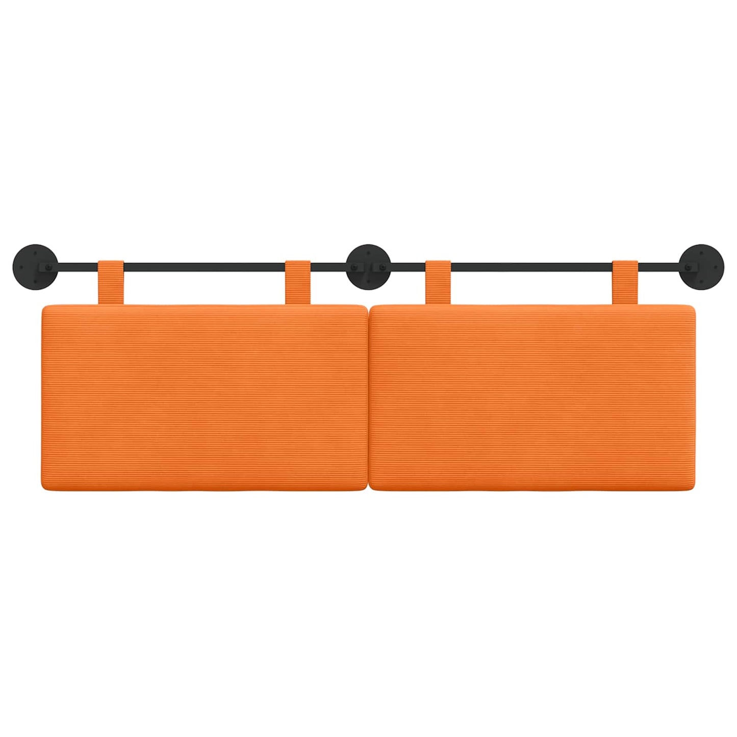 Hængende sengegavl Orange Velourstof