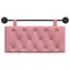 Hængende sengegavl Med LED-lys Lyserød Fløjl