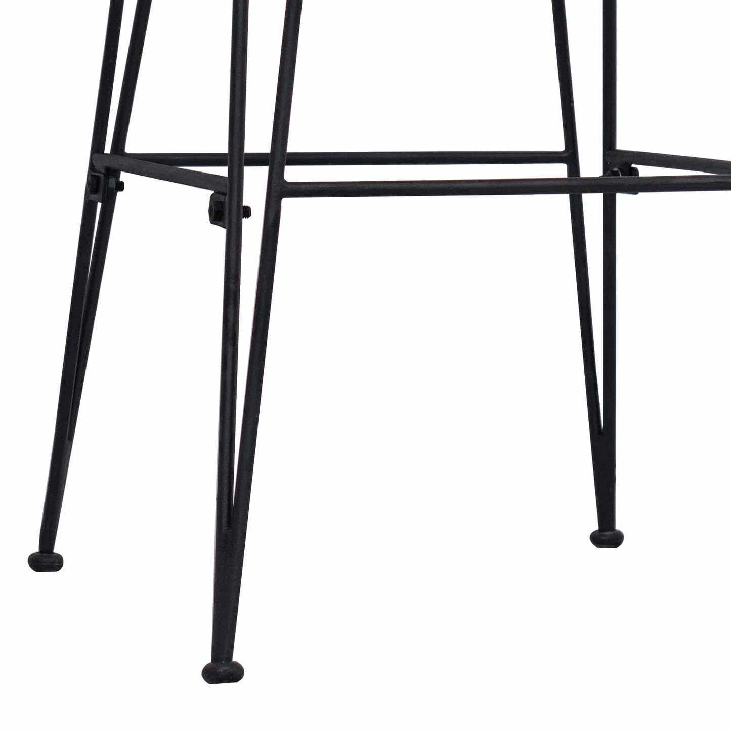 Spisestol 2 pcs Sort 41 x 55 x 85 cm Rattan og Stål