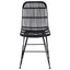 Spisestol 2 pcs Sort 41 x 55 x 85 cm Rattan og Stål