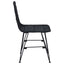 Spisestol 2 pcs Sort 41 x 55 x 85 cm Rattan og Stål
