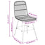 Spisestol 2 pcs Sort 41 x 55 x 85 cm Rattan og Stål