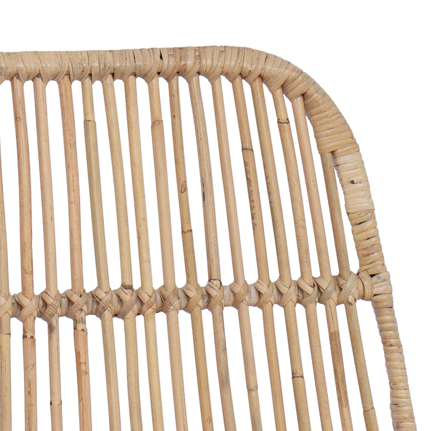 Barbænk 2 pcs Naturfarvet 44 x 54 x 96 cm Rattan og Stål