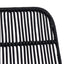 Barbænk 2 pcs Sort 44 x 54 x 96 cm Rattan og Stål