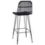 Barbænk 2 pcs Sort 44 x 55 x 109 cm Rattan og Stål