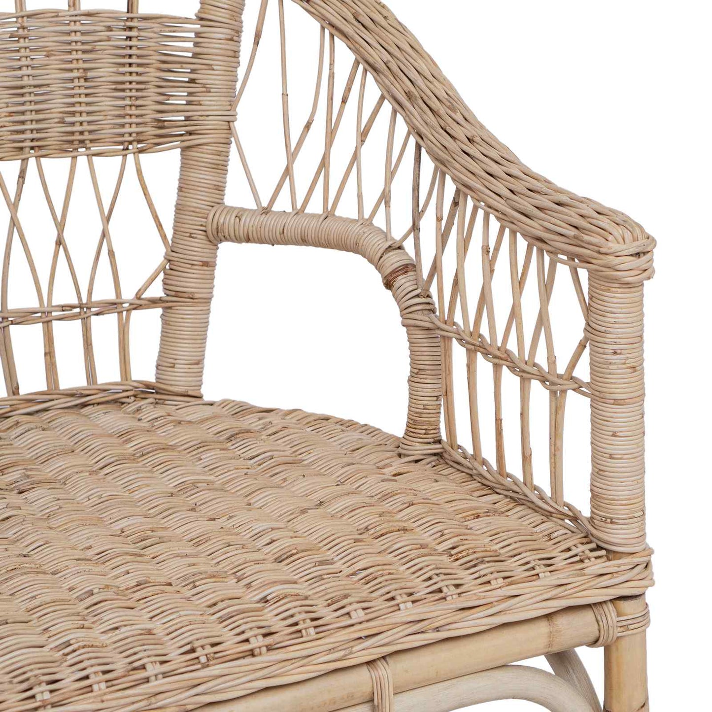 Staplestol Naturfarvet 60 x 60 x 81 cm Rattan
