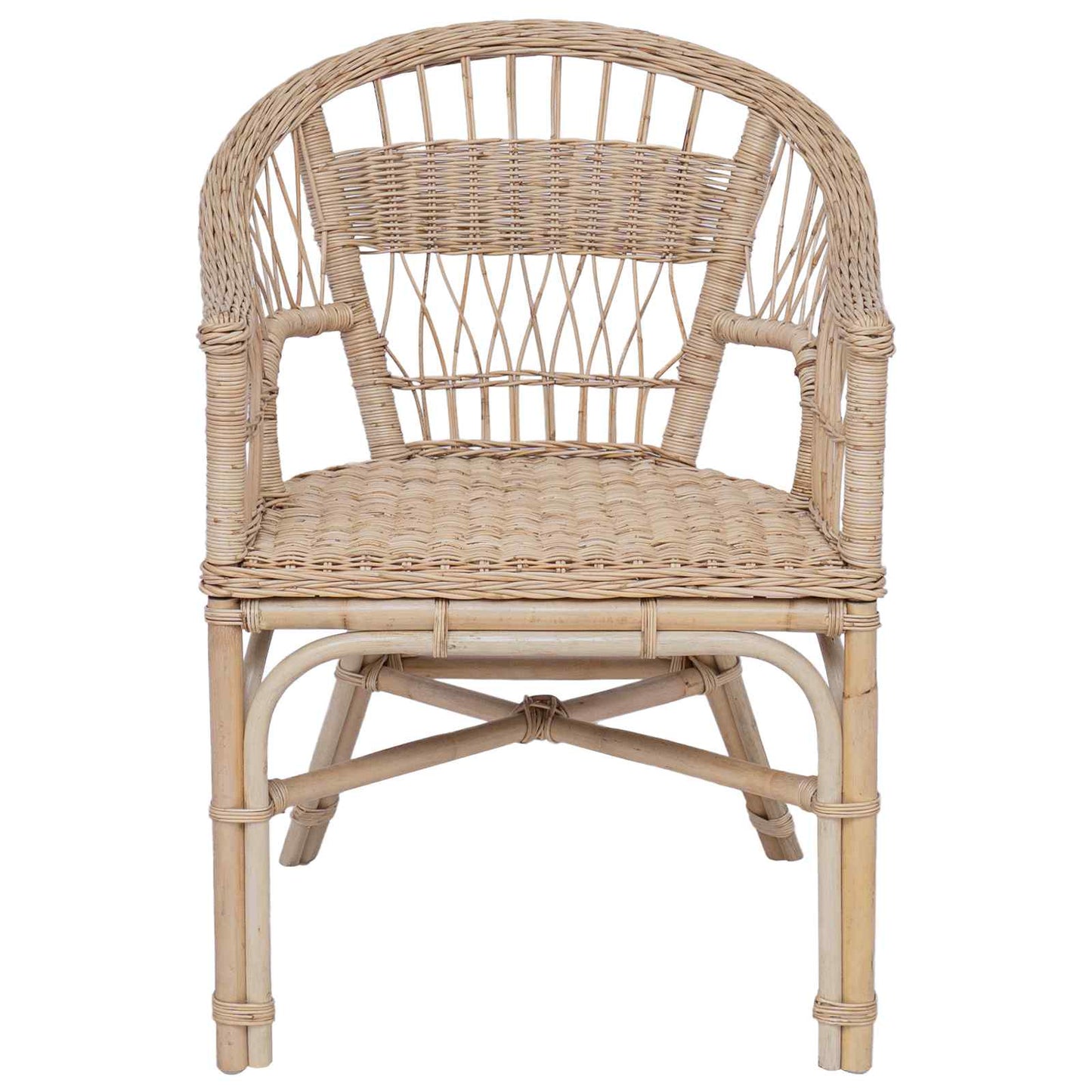 Staplestol Naturfarvet 60 x 60 x 81 cm Rattan