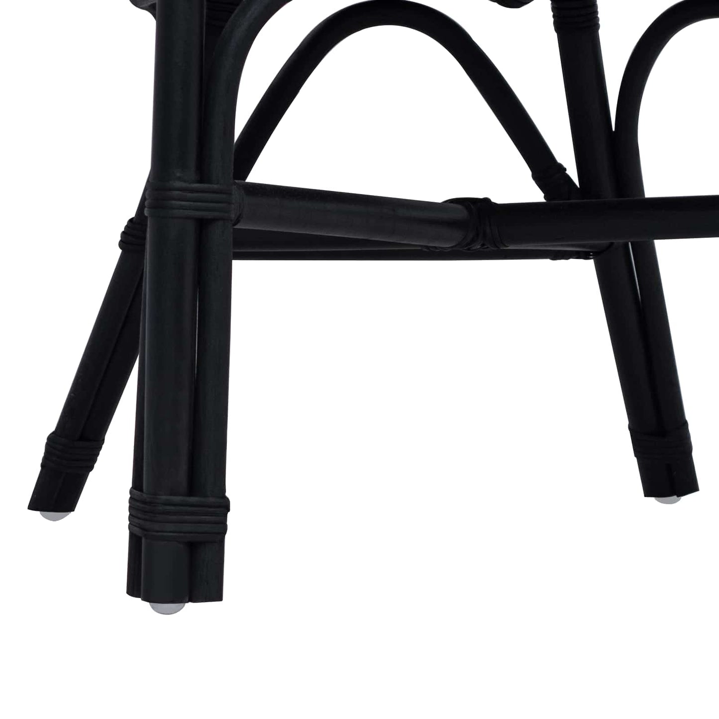 Staplestol Sort 60 x 60 x 81 cm Rattan