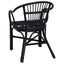 Staplestol Sort 58 x 60 x 81 cm Rattan