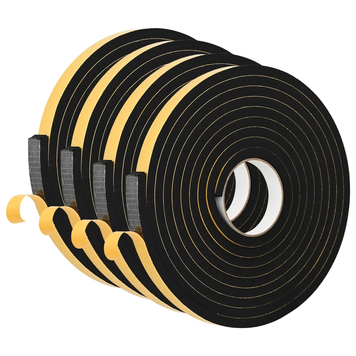 Selvklæbende skum tape 4 pcs Sort 20mm x 5m CR Skum