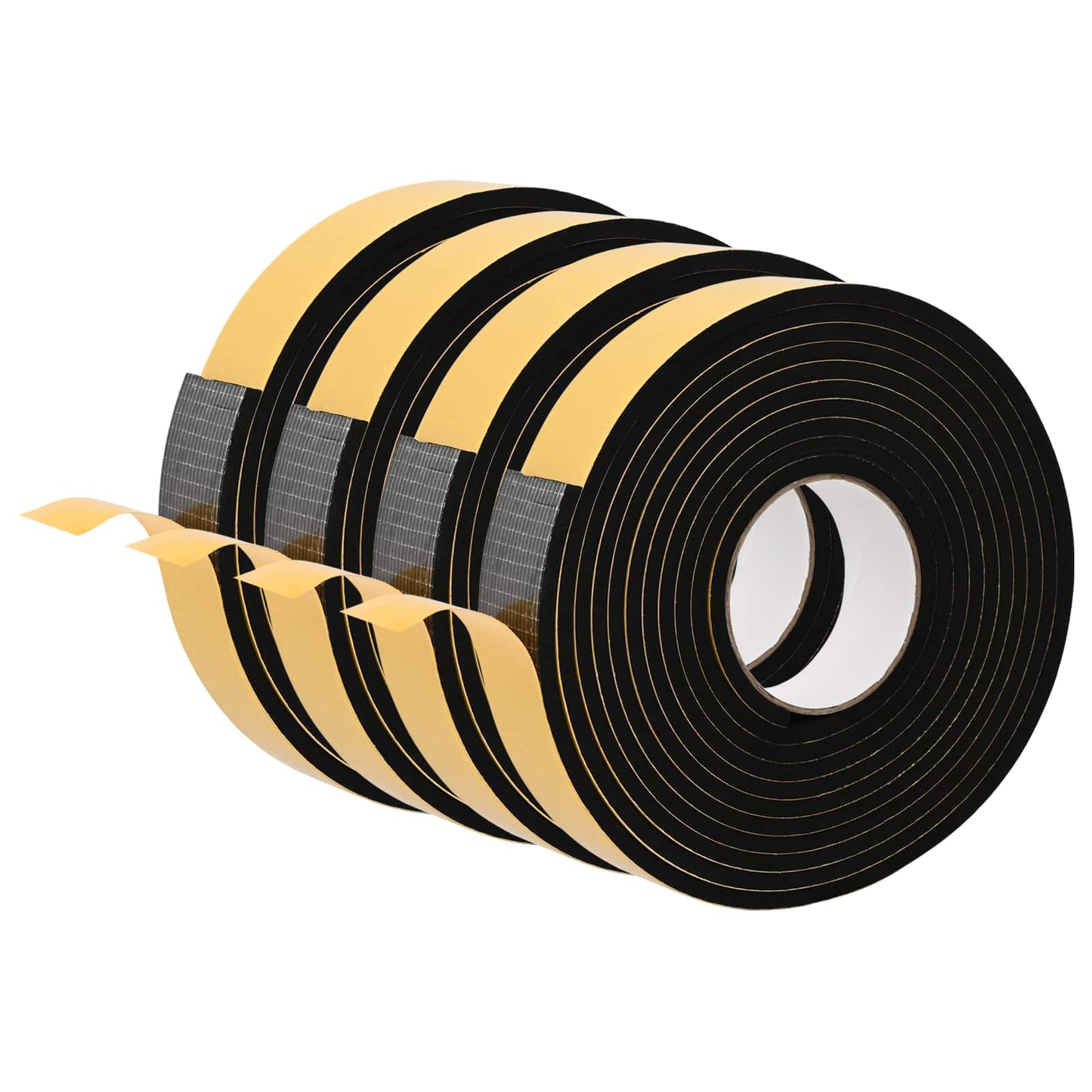 Selvklæbende skum tape 4 pcs Sort 30mm x 5m CR Skum