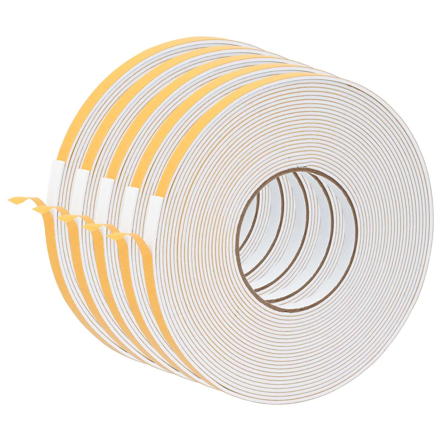 Selvklæbende skum tape 5 pcs Hvid 10 mm x 10 m CR Skum