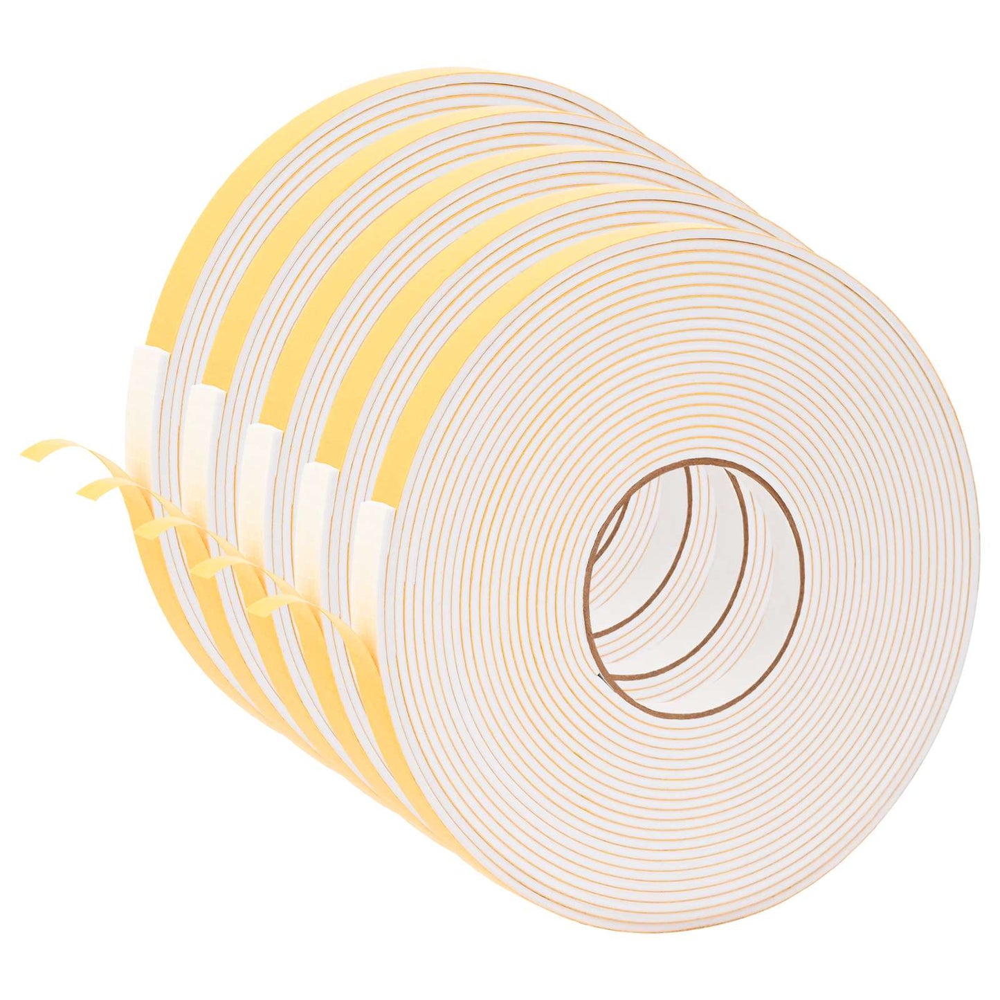 Selvklæbende skum tape 5 pcs Hvid 15mm x 10m CR Skum