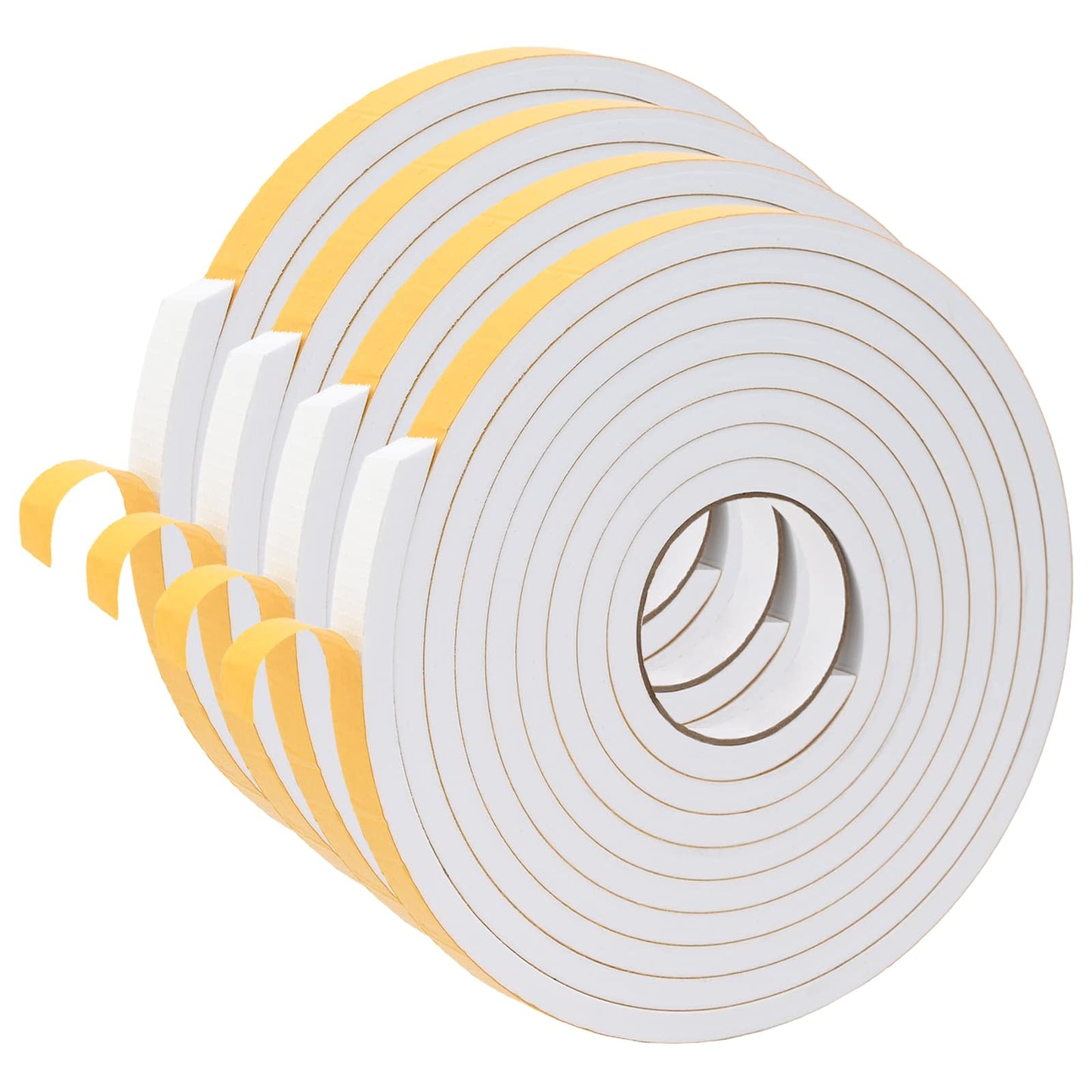 Selvklæbende skum tape 4 pcs Hvid 15mm x 5m CR Skum