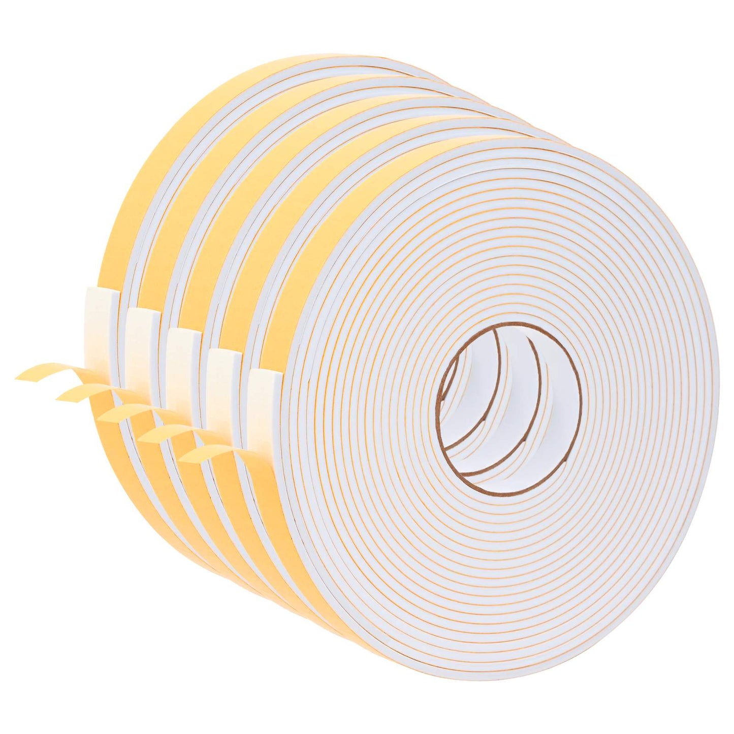 Selvklæbende skum tape 5 pcs Hvid 20mm x 10m CR Skum