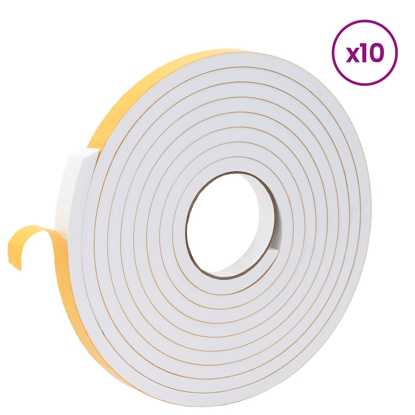 Selvklæbende skum tape 10 pcs Hvid 20mm x 5m CR Skum