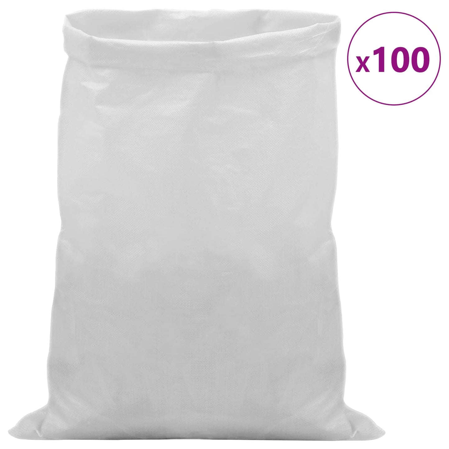 Vevde sække 100 stk. Hvid 30 x 45 cm PP