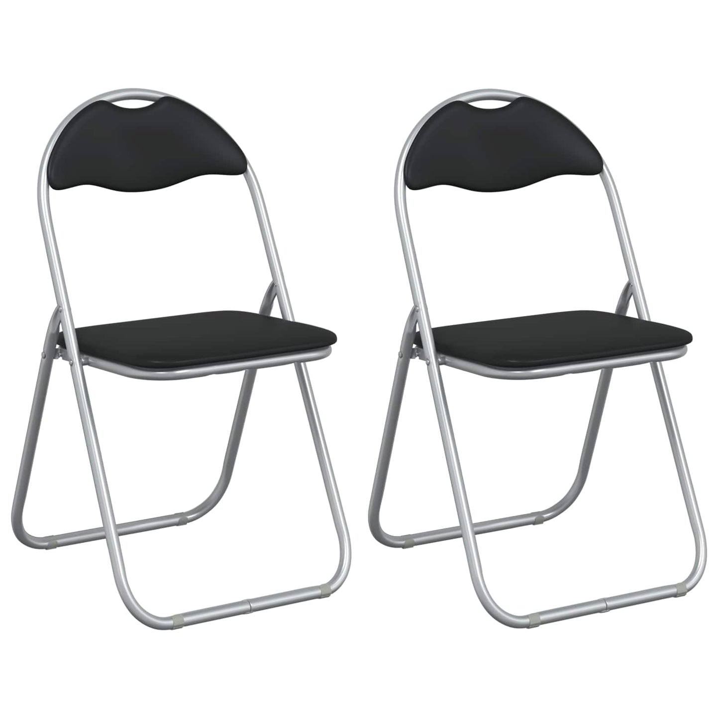Sammenklappelig stol 2 pcs Sort og grå 48 x 43,5 x 81 cm