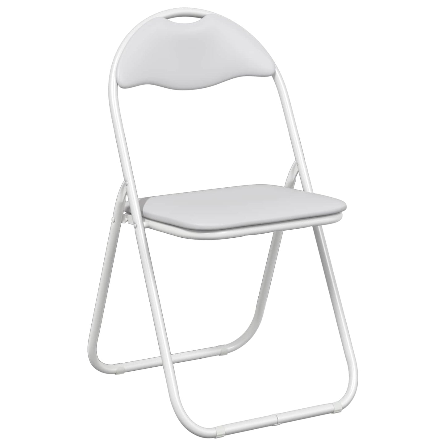 Sammenklappelig stol 2 pcs Faux læder Hvid 48 x 43,5 x 81 cm