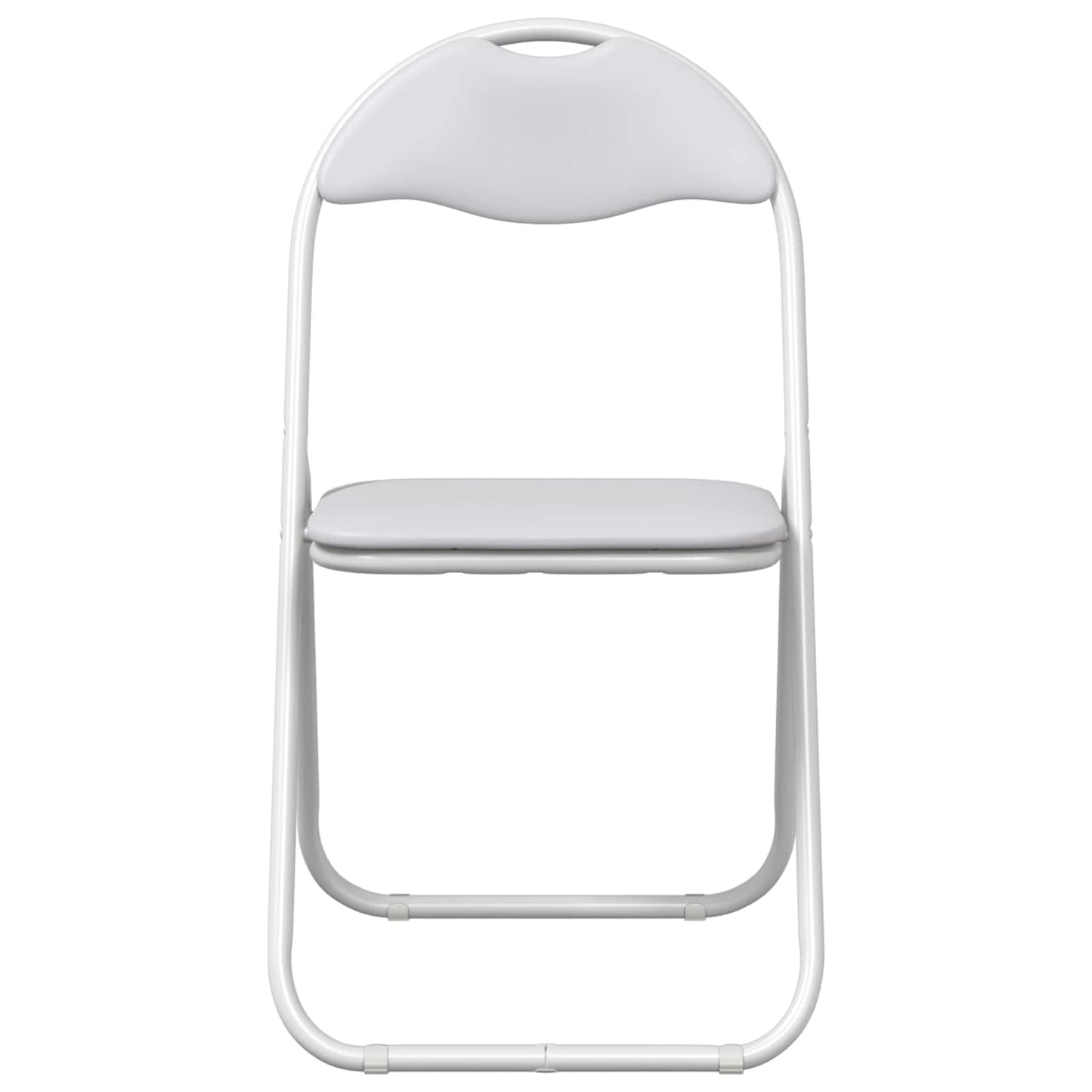 Sammenklappelig stol 2 pcs Faux læder Hvid 48 x 43,5 x 81 cm
