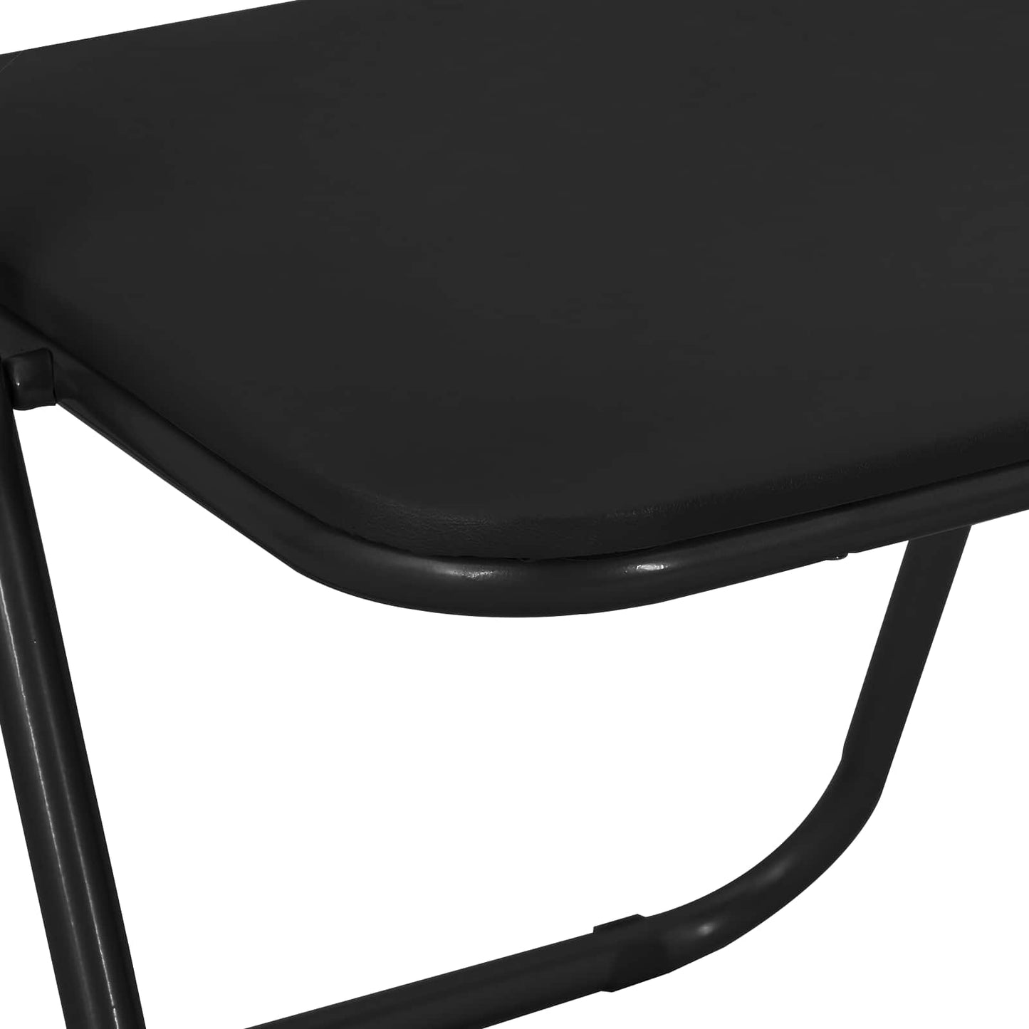 Sammenklappelig stol 2 pcs Sort 48 x 43,5 x 81 cm Faux læder