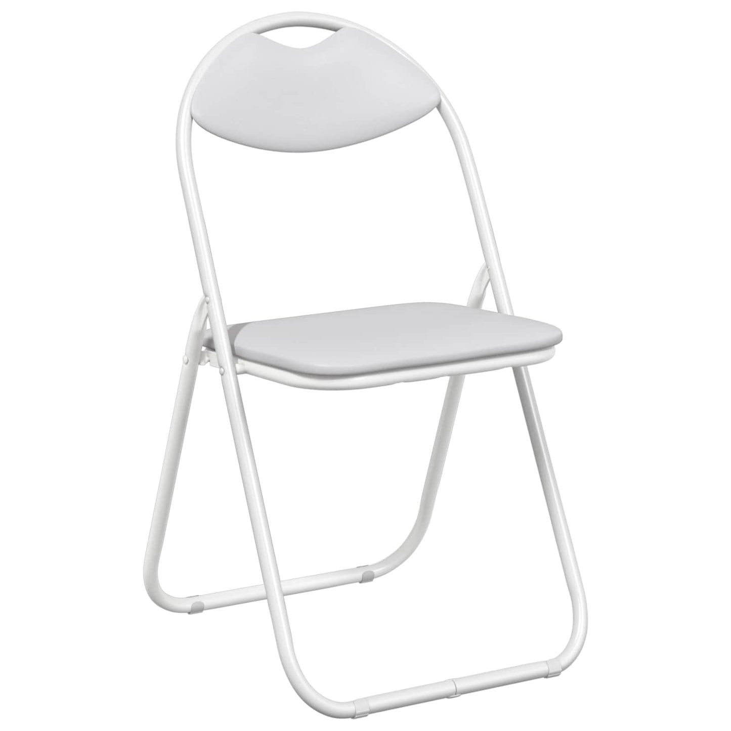 Sammenklappelig stol 2 pcs Hvid 48 x 43,5 x 81 cm Faux læder